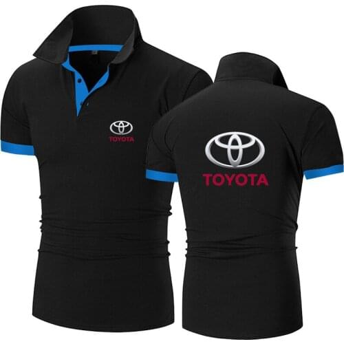 2021 Toyota Summer New Mens Stand-Up Collar Short-Sleeved Personality Cuff Stitching Design Breathable Sweatshirt Mens T-Shirt