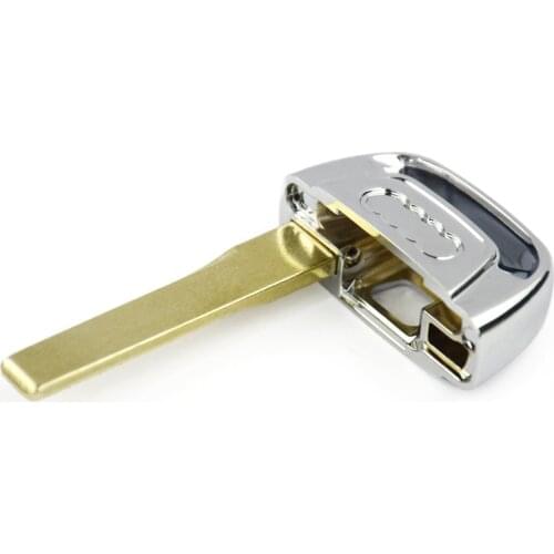 Okeytech Uncut Blank Insert Key For Audi A4l A3 A4 A5 A6 A8 Quattro Q5 Q7 A6 A8 Replacement Remote Key Shell Fob Case HU66 Blade