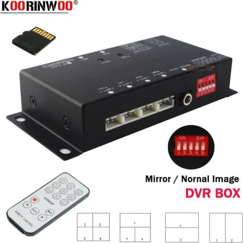 Koorinwoo 360 degree Panoramic System DVR Recorder Box 4 Channels for Car Rear view Video Front Side Left Right Camera Parking