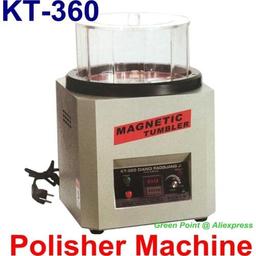 KT-360 Rolling Drum Polishing Machine Jewelry Vibratory Tumbler Barrel Rotary Magnetic Tumbler Jewelry Polisher Capacity 1.3kgs