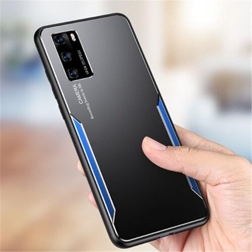 Senior Shockproof Case For Huawei Mate 30 Pro P40 P30 Pro P40 Pro+ Plus Cover Aluminum alloy metal back plate + TPU phone case