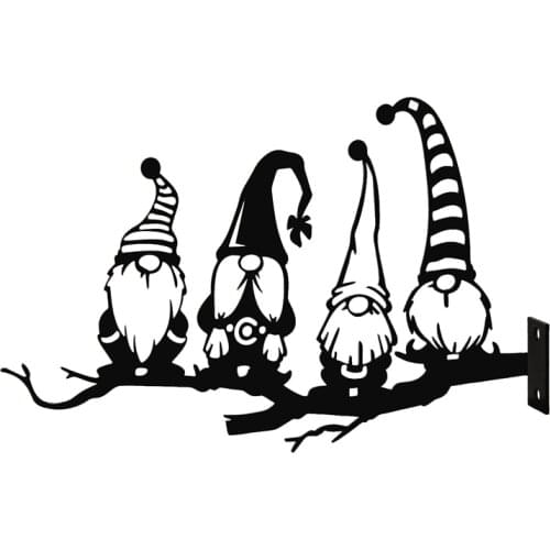 Garden Art Gnome Outdoor Steel Backyard Branch Metal Decorative Stakes Animal Decoration Gift Gorgeous Garden Accessory