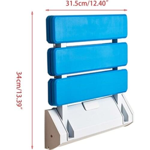 Folding Chair Bathroom Stool Wall Mounted Shower Seats Toilet Relaxing Bench R9JF