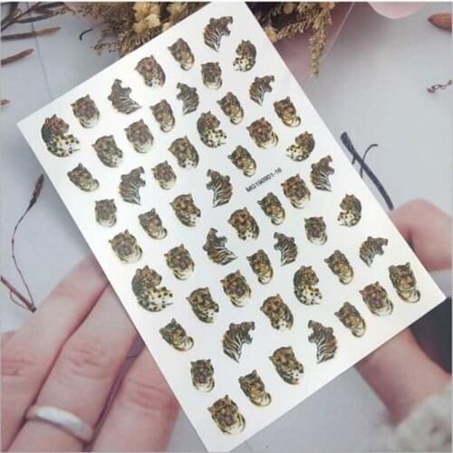 High Quality Fashion New Style DIY Nail Stickers Tigers Nail Art Nail Decals Nail Ornament Nail Polish for Women Girls