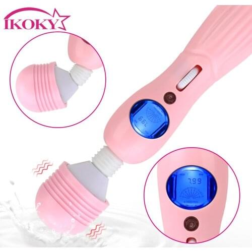 Clitoris Stimulator G Spot Magic Wand Vibrators Sex Toys for Women Lesbian 9 Frequency 8 Speed Female Masturbator AV Stick