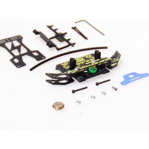 Tamiya Mini 4WD Lettering Carbon Fiber Kit MS Suspension Chassis Single Spear Fishtail Assembled Parts