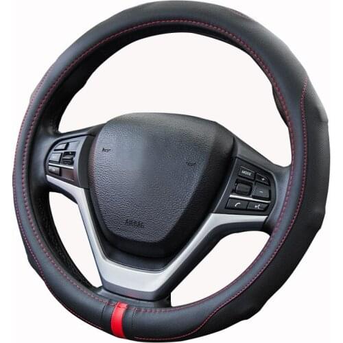 Universal Car Steering wheel Cover 38CM Car-styling Sport Auto 3D Convex surface massage Leather Covers Anti-Slip Accessories