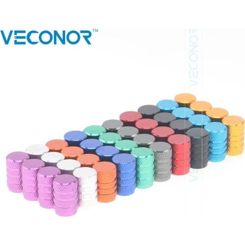 VECONOR 40 pcs/pack Universal Alu-alloy Tire Valve Caps for Car Truck Motorcycle Bicycle Valves Stem Cover Tyre Accessories