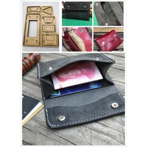 Japan Steel Blade DIY Leather Craft Template Small Wallet Card Holder Die Cutter Cutting Knife Mould Hand Punch Tool 130x85mm