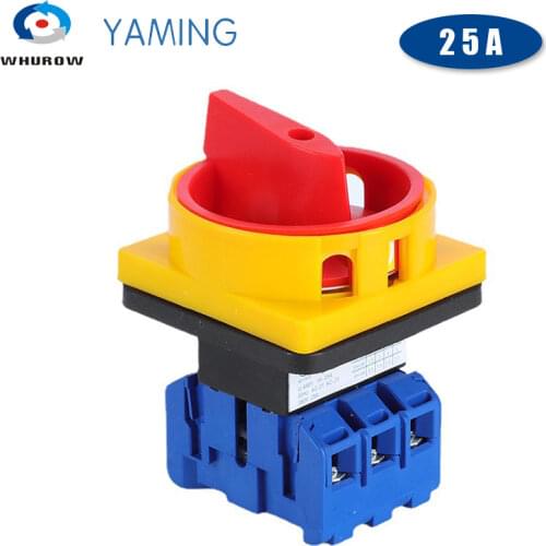 YMD11-25A 3P Isolator switch padlock Disconnect switch with door inter-lock function,main switch,ON-OFF
