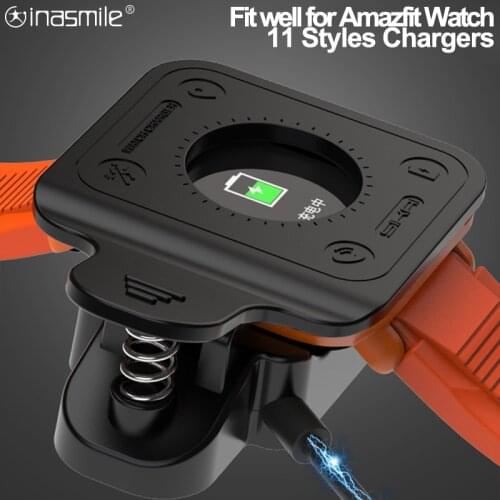 Chargers for For Amazfit Bip S Pace Stratos 2 3 GTR GTS T-Rex Verge lite Charge USB Adapter Station Portable fast Charging Cable