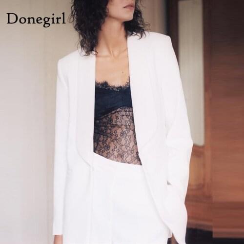 New Women Spring Fashion White Basic Za Blazer Jacket Casual Solid Long Sleeve Work Suit Coat Office Lady Elegant Veste Femme