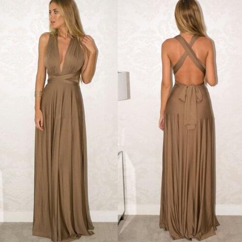 Women Sexy Sleeveless Halter Bandage Long Dress Party Summer Dress Elegant Dresses Bridesmaids Infinity Robe Longue Femme