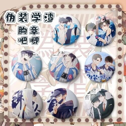 Wei Zhuang Xue Zha 58mm BL Fans HeZhao Badges Acrylic Icons Brooch