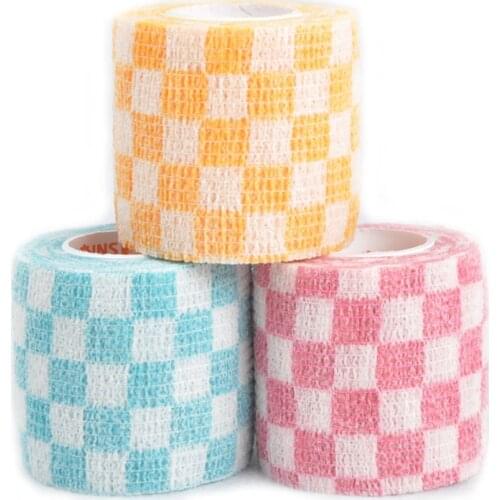 1 Pc Grid Tape Waterproof Self Adhesive Elastic Bandage Muscle Tape Finger Joints Wrap Therapy Bandage Care