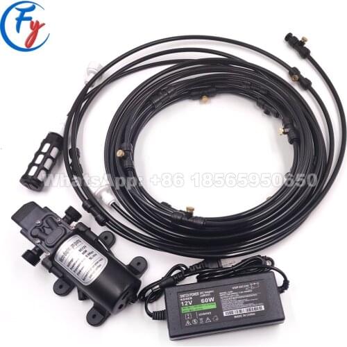 18m Low Pressure Fog system Summer Cooling Automatic Mushroom House Humidification, Mist Cooling System for Greenhouse