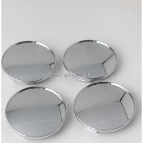 20pcs 68mm/62mm No Logo Black Chrome Silver Alloy Wheel Center Hub Caps