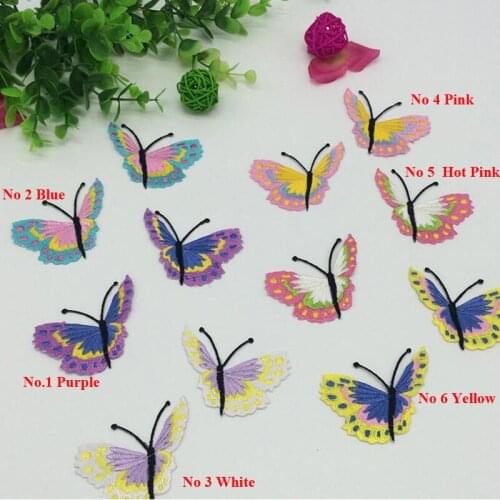 40pcs Jacket Patches Butterfly Embroidery Iron On Patch For Clothing parches Dancing Dress Vintage Art Patchwork Appliqued Badge