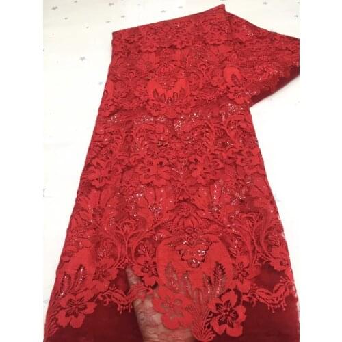 5yards/pc) Fully embroidered African net lace with sequins soft French lace fabric for party dress 7 colors FZX072