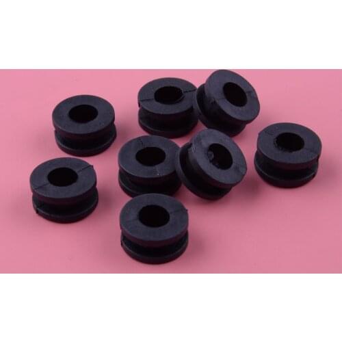 8Pcs Rubber Mount Grommet Black Fit For Yamaha Side Covers Fenders Frame Fuel Tanks Fairings Headlights Battery Box 1.6 cm