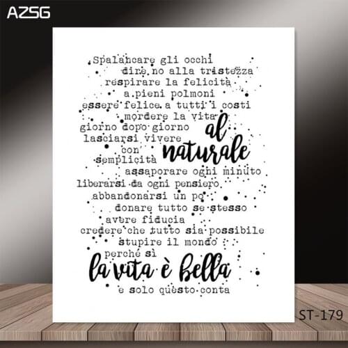 AZSG Germany french Italy Portugal language Clear Stamps for DIY Scrapbooking/photo Album Decorative Craft Clear Stamp Chapte