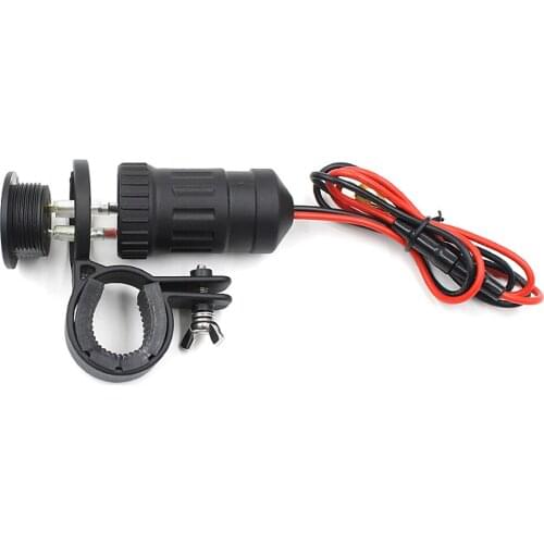 DC 12V-24V Car Motorbike Handlebar Voltmeter Socket Red LED Digital Display