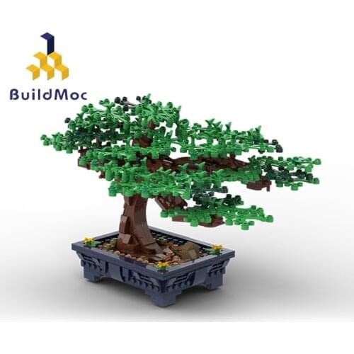 Buildmoc Creator Expert Trees Potted Plants Ornaments Modular Potted Plants Building Blocks Ideas Models ChildrenS Toys Gifts