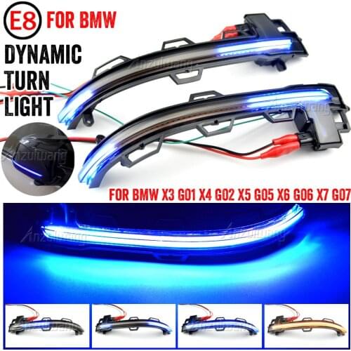 For BMW X3 G01 2018-2020 X4 G02 X5 G05 X6 G06 X7 G07 Side Mirror Flashing Light LED Dynamic Turn Signal Blinker