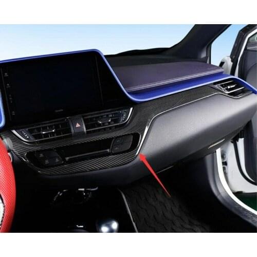 For Toyota C-HR CHR 2018-2019 Carbon fiber style Car Inner ABS Middle Console Panel Trim 1pcs