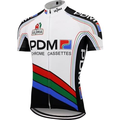 Retro PDM Cycling jersey ropa ciclismo men short sleeve mtb jersey triathlon bike clothing team bicycle clothes