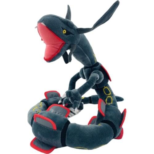Big Size 80cm Pokemon Figurine Rayquaza Plush Kawaii Pokemon Plush Toys Black Dragon Animal Stuffed Plush Toys Dolls Kids Gifts