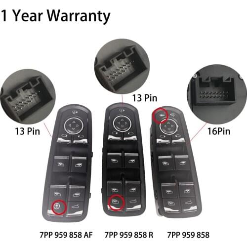 Main driving Power Window Switch 7PP959858R 7PP959858 7PP959858AF For PORSCHE MACAN CAYENNE PANAMERA