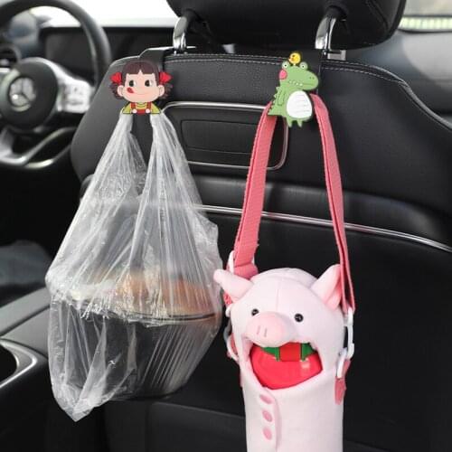 Creative cute Universal Car Seat Hook Back Hook Car Accessories Interior Portable Hanger Holder Storage for Car Bag Purse Cloth