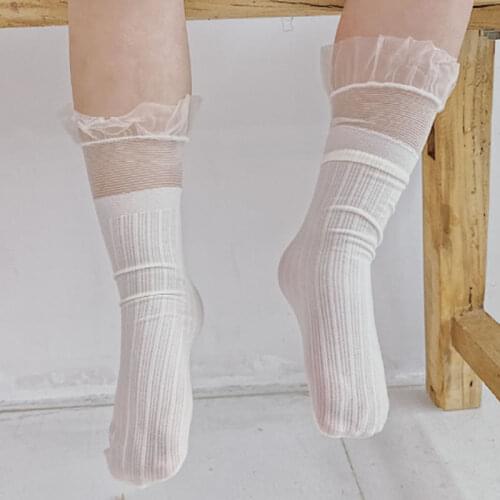 Summer Lace Hollow Childrens Socks No Heel Average Size Can Parent-Child Ultra-Thin Fairy Childrens Socks fashion