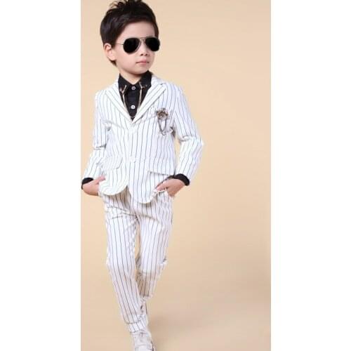 Fashion Two-piece baby boys casual blazers jacket boys suits for weddings formal flower boy clothing child kids prom suit