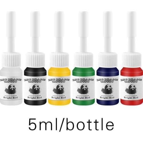 6pcs/set Tattoo Ink Pigment Professional Set Kits Paints Bottles Tools Body Art Accessory Makeup Eyebrow Lips Eye Line Ink