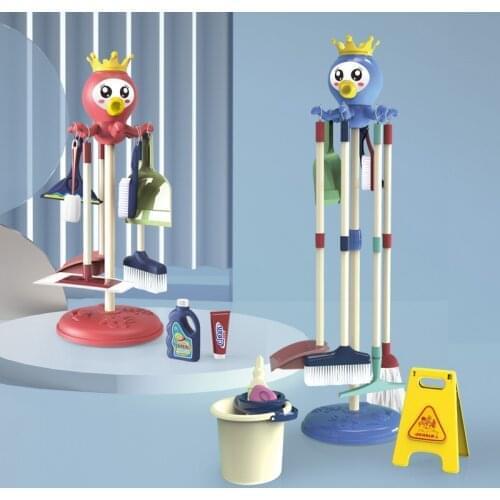 Children Simulation Hygienic Cleaning Tool Set Play House Family Mop Broom Cleaning Leisure Educational Game Gift For Kids
