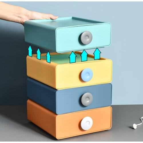 Wonderlife Drawer Type Desktop Storage Box Storage Box Creative Multifunctional Plastic Storage Box Office Storage Box