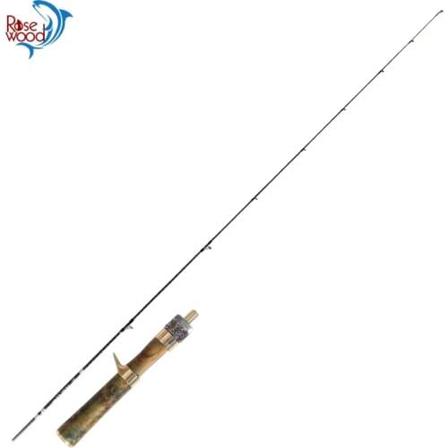 RoseWood 1.4m Ultra Light Fishing Rod Fuji A Grade Guides 2 Section UL Fishing Rods Wood Handle, Solid Tip Fishing Pole