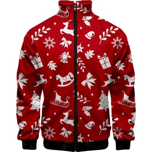 Christmas Jacket Mens Women Pilot Zipper Bomber Jacket Male Streetwear Coats Loose Coat Christmas Clothes