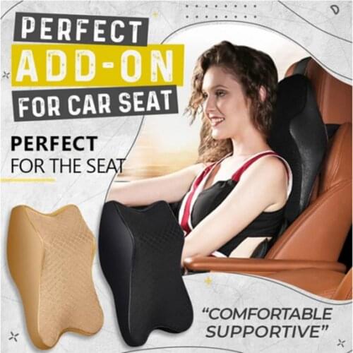Cars Seat Headrest Pad Memory Cotton Foam Pillow Head Neck Rest/Travel Support Breathable Mesh Fabric + Memory Foam