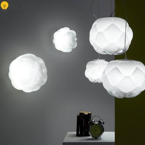 Modern Glass Cloudy Pendant Lights Lighting Nordic Restaurant Pendant Lamp Dining Room Hanging Lamps Home Decor Light Fixtures
