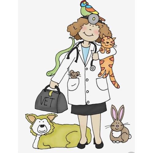 Animal doctor pattern Transparent Clear Silicone Stamp/Seal for DIY scrapbooking/photo album Decorative clear stamp sheets