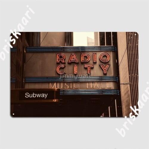 Radio City Music Hall Metal Signs Club Kitchen Designing Plates Tin sign Posters