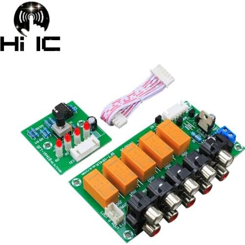 4 Input 1 Output Lossless Relay Control Audio Signal Switcher Switch Selector Box Sound HiFi Audio Signal Splitter With RCA