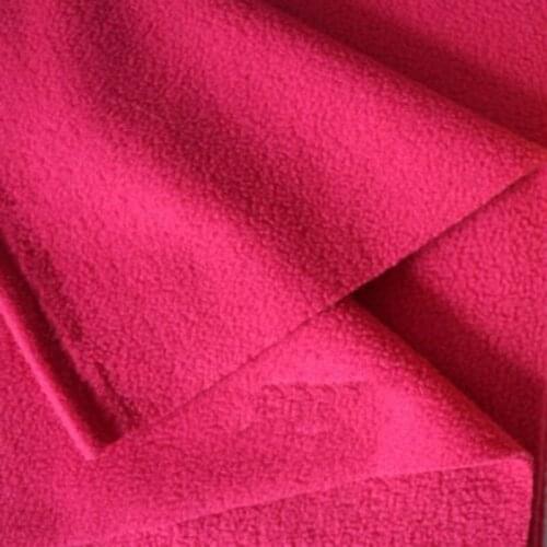 0.5X1.5M rose red double side fleece plush fabric for sweatshirt coat thicken diy sewing cloth fabric