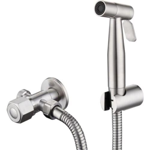 1Set Handheld Toilet Bidet Sprayer Kit Hand 304 Stainless Steel Bidet Faucet for Bathroom Hand Sprayer Shower Head Self Cleaning
