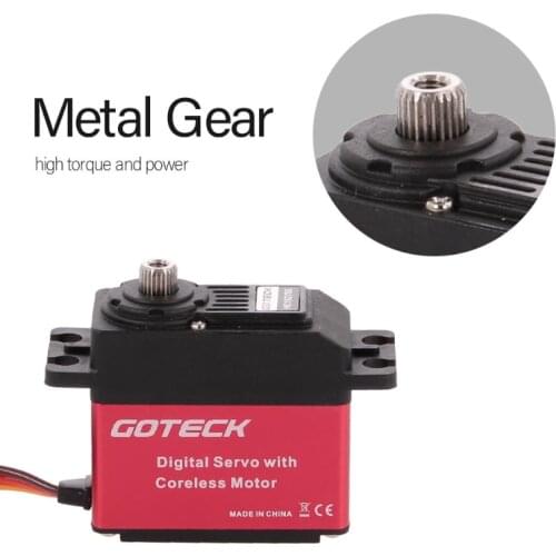 RC MODEL Goteck HC1627SG Digital Metal Gear18kg High Torque High Voltage Brushlesss Servo for RC Car Model/ Fixed-wing Aircraft