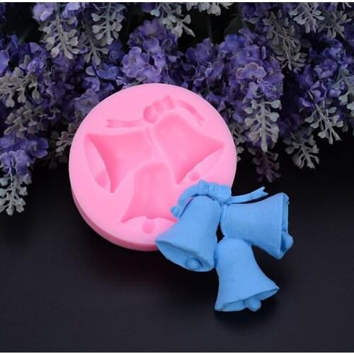 Mould Silicone Mold Christmas Small Bell Shape Fondant DIY Cake Decorating For Biscuit Chocolate Candy Mold
