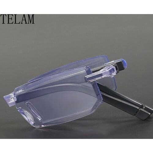 Folding Spectacles Reading Glasses Men Anti Blue Rays Presbyopia Goggles Women Vintage Rimless Eyewear Diopter +1.0 1.5 2.0 2.5